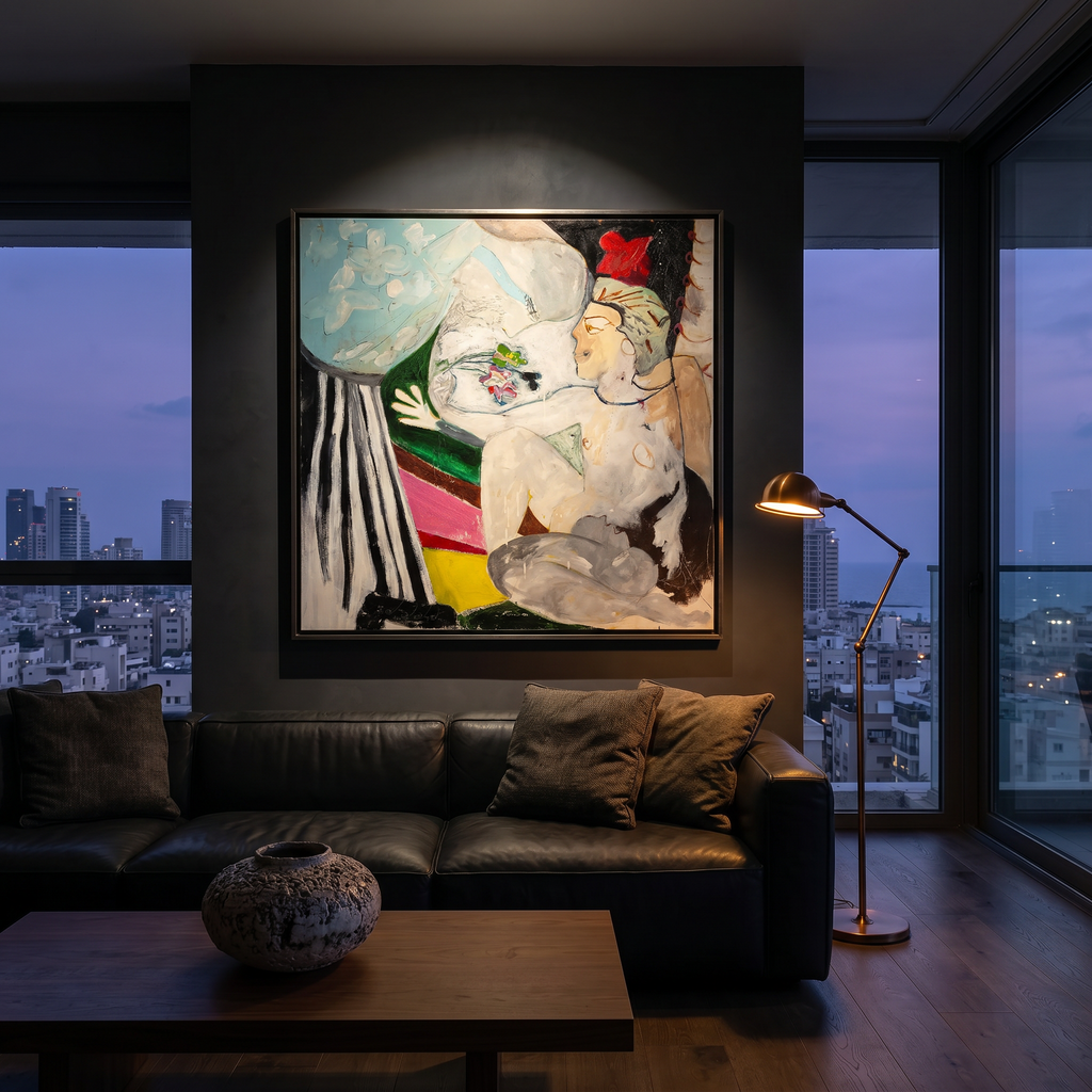 HUSH — EditionOne הדפס אמנות ממוסגר בסלון